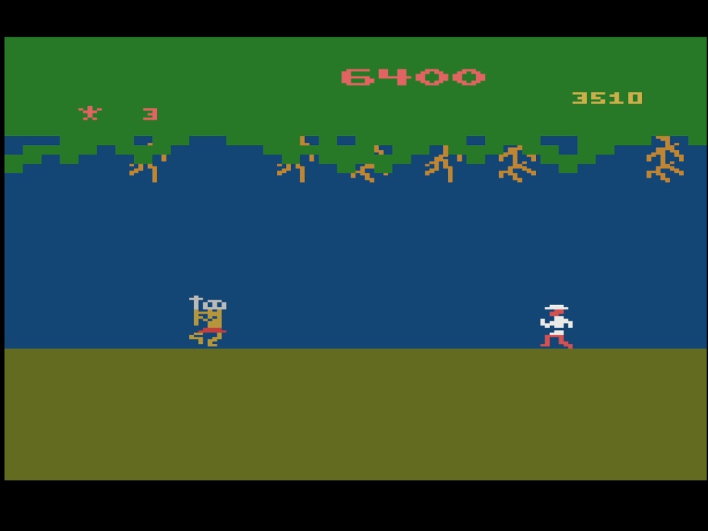 Gameplay of Jungle Hunt for Atari 2600